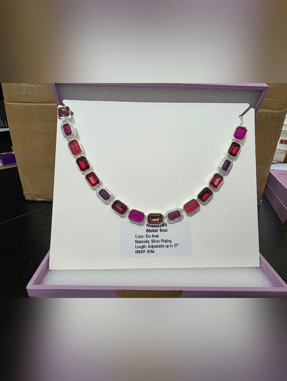 Rio Heat Silver-Plated Jewel Candy Necklace